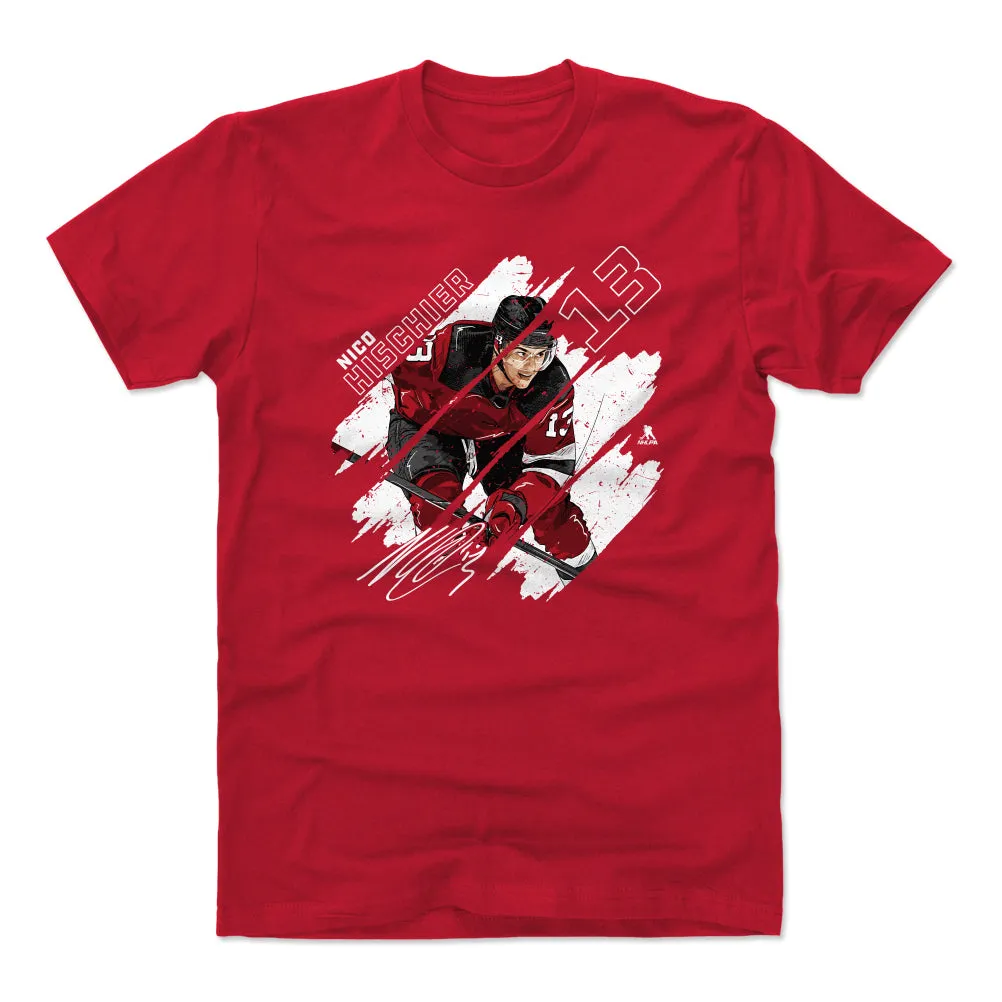 Nico Hischier Stripes WHT sold by 500 Level product image thumbnail 2