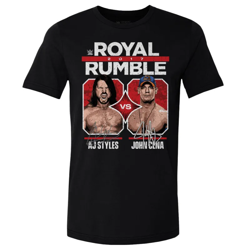 John Cena Vs A.J. Styles Royal Rumble 2017 WHT sold by 500 Level