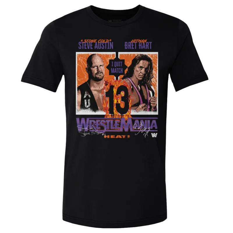 Wrestlemania 13 Bret Hart Vs. Stone Cold Steve Austin WHT sold by 500 Level