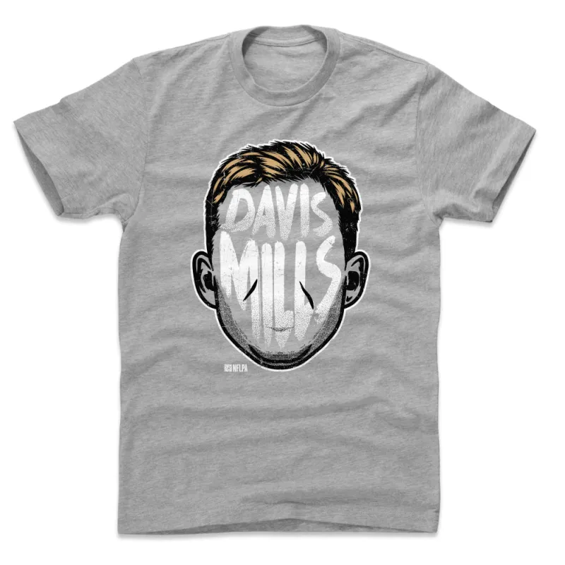 Davis Mills Player Silhouette WHT sold by 500 Level