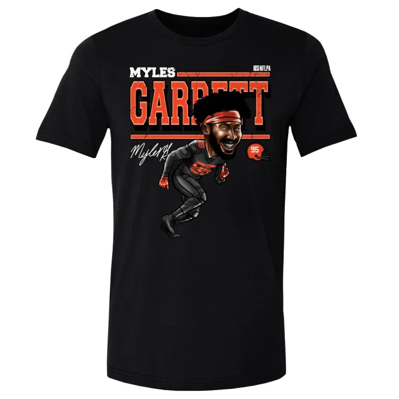 Myles Garrett Cartoon WHT sold by 500 Level