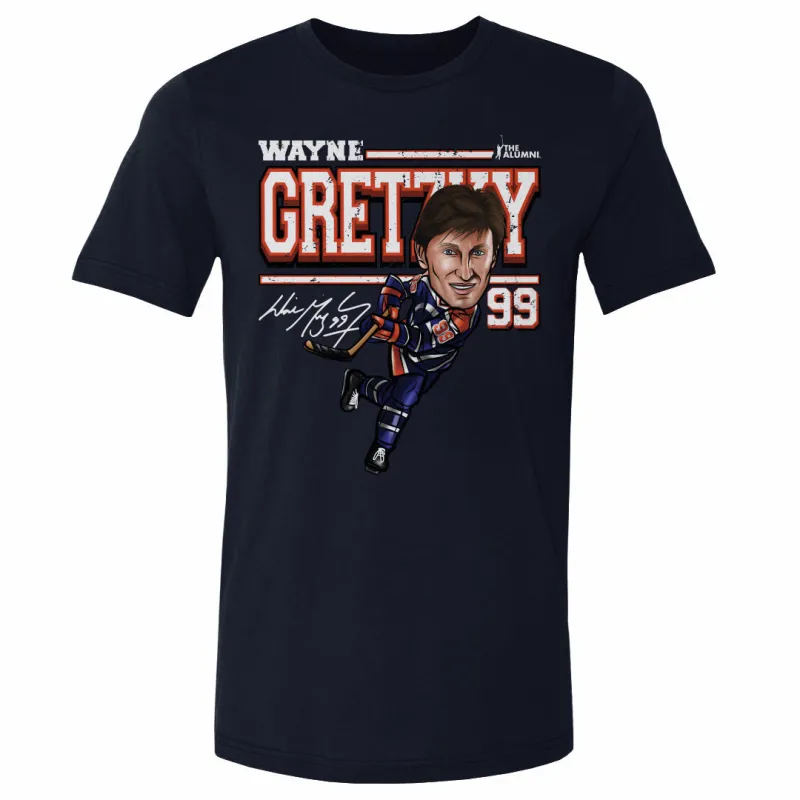 Wayne Gretzky Edmonton Cartoon WHT sold by 500 Level