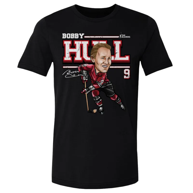Bobby Hull Chicago Cartoon WHT sold by 500 Level
