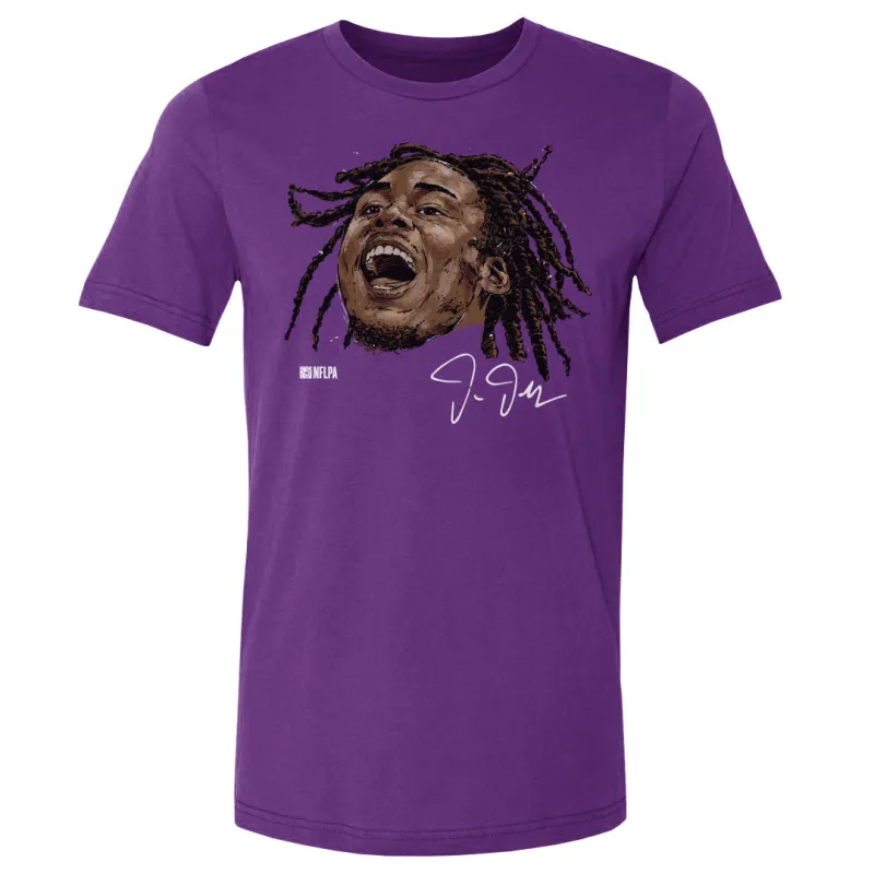 Justin Jefferson Minnesota Portrait WHT sold by 500 Level