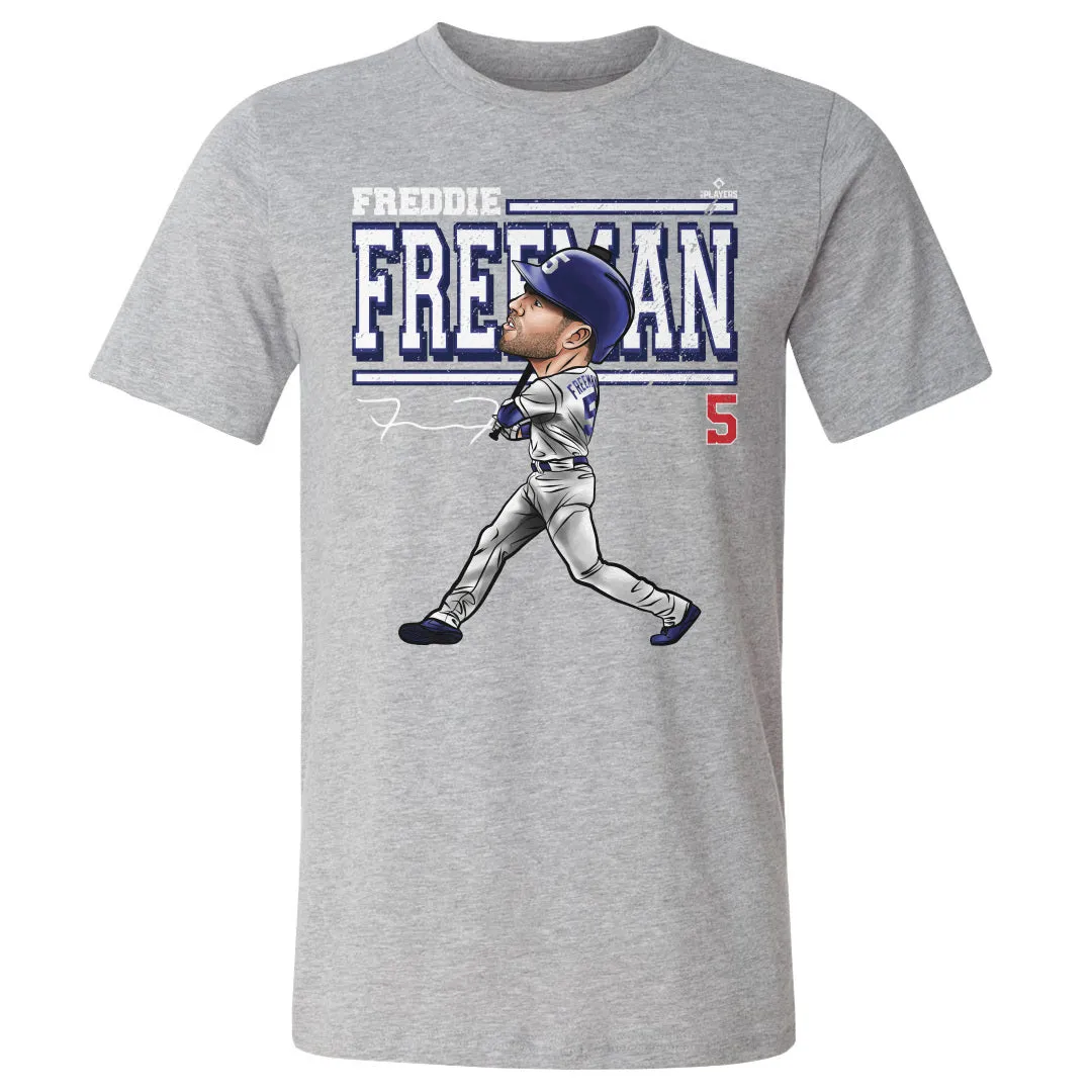 Freddie Freeman Los Angeles D Cartoon WHT sold by 500 Level