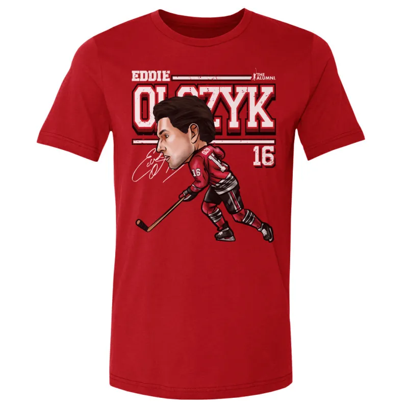 Eddie Olczyk Chicago Cartoon WHT sold by 500 Level
