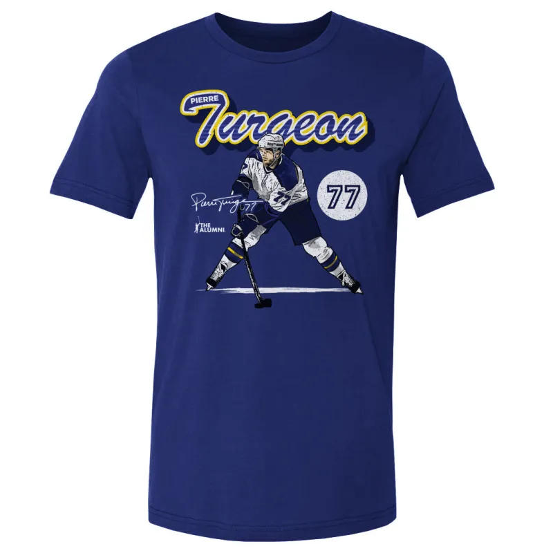 Pierre Turgeon St. Louis Retro Script WHT sold by 500 Level