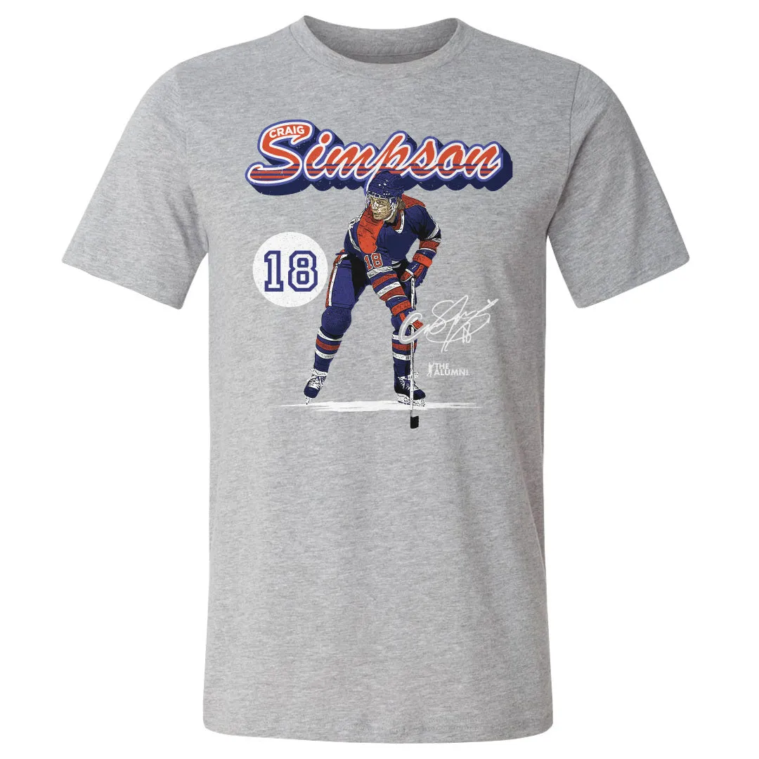 Craig Simpson Edmonton Retro Script WHT sold by 500 Level
