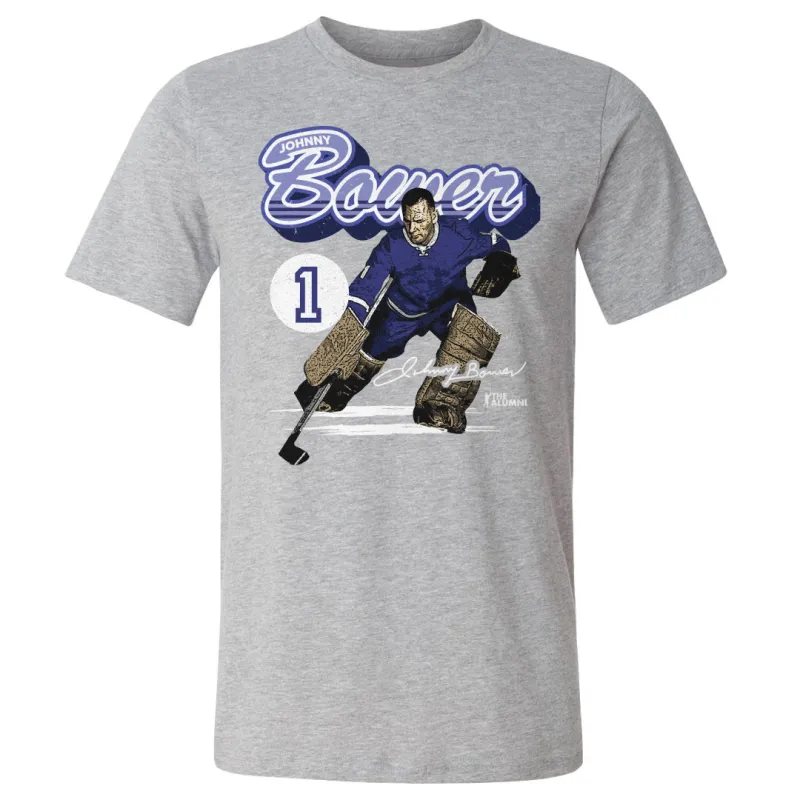 Johnny Bower Toronto Retro Script WHT sold by 500 Level