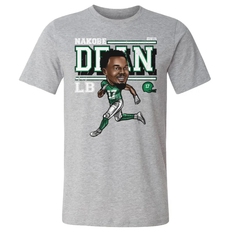 Nakobe Dean Philadelphia Cartoon WHT sold by 500 Level