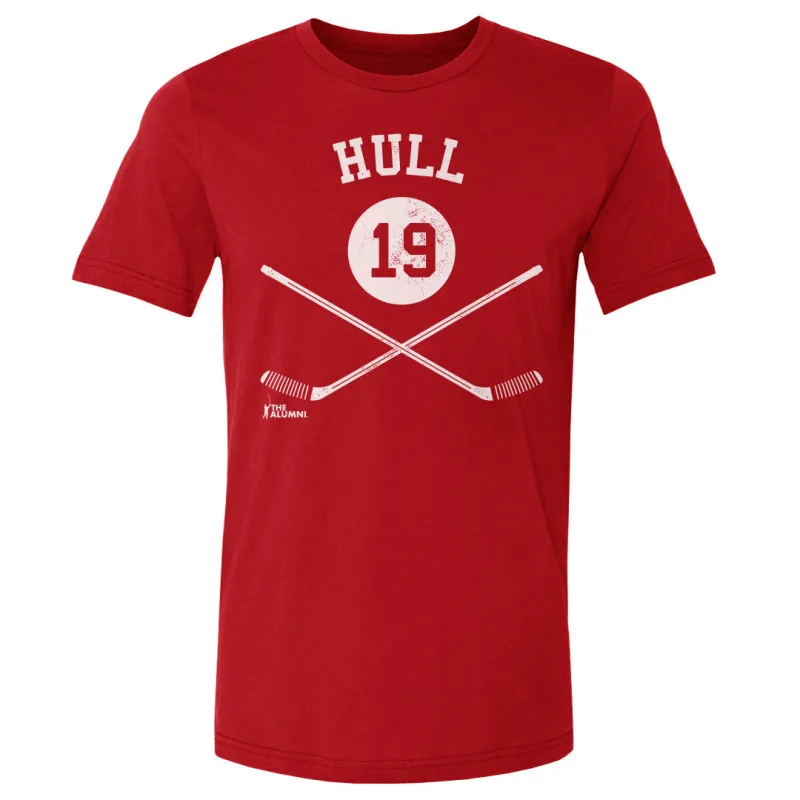 Dennis Hull Detroit 19 Sticks WHT made by 500 Level