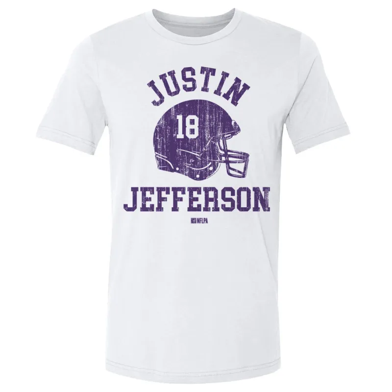 Justin Jefferson Minnesota Helmet Font sold by 500 Level