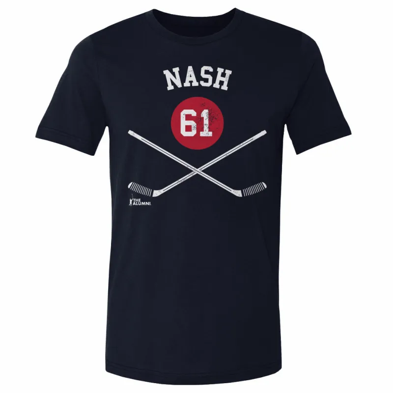 Rick Nash Columbus 61 Sticks WHT sold by 500 Level