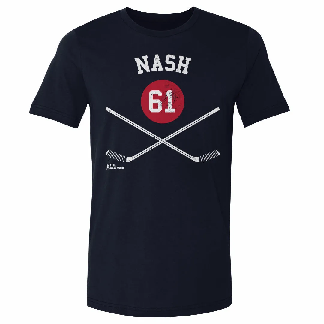 Rick Nash Columbus 61 Sticks WHT sold by 500 Level