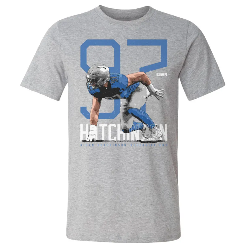 Aidan Hutchinson Detroit Bold Number WHT sold by 500 Level