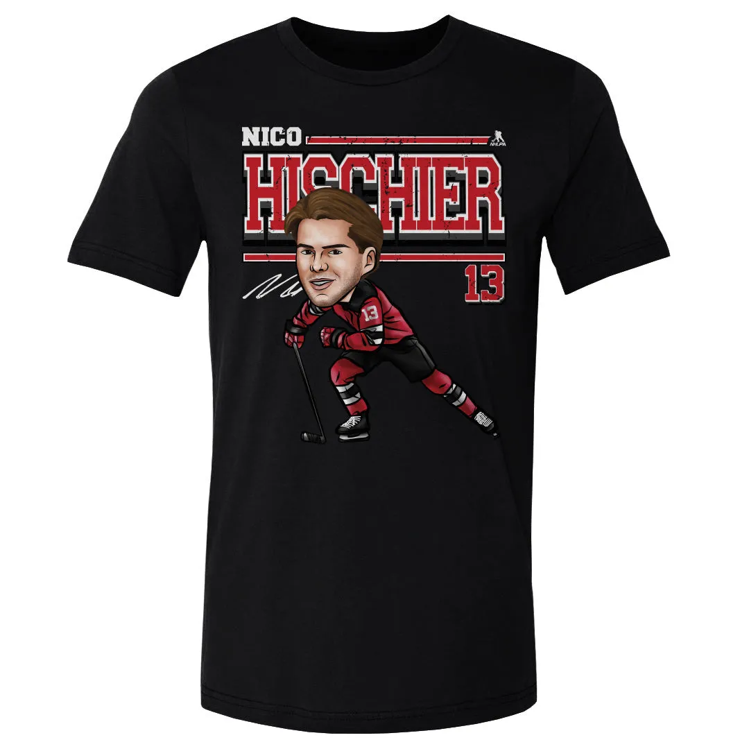 Nico Hischier New Jersey Cartoon WHT sold by 500 Level product image thumbnail 2
