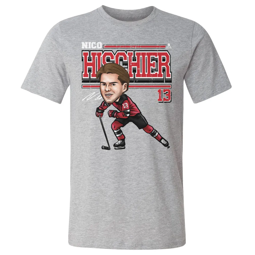 Nico Hischier New Jersey Cartoon WHT sold by 500 Level product image thumbnail 3