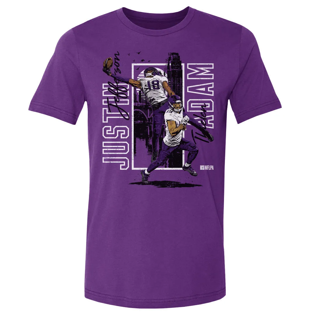 Justin Jefferson & Adam Thielen Minnesota Skyline Duo WHT sold by 500 Level product image thumbnail 2