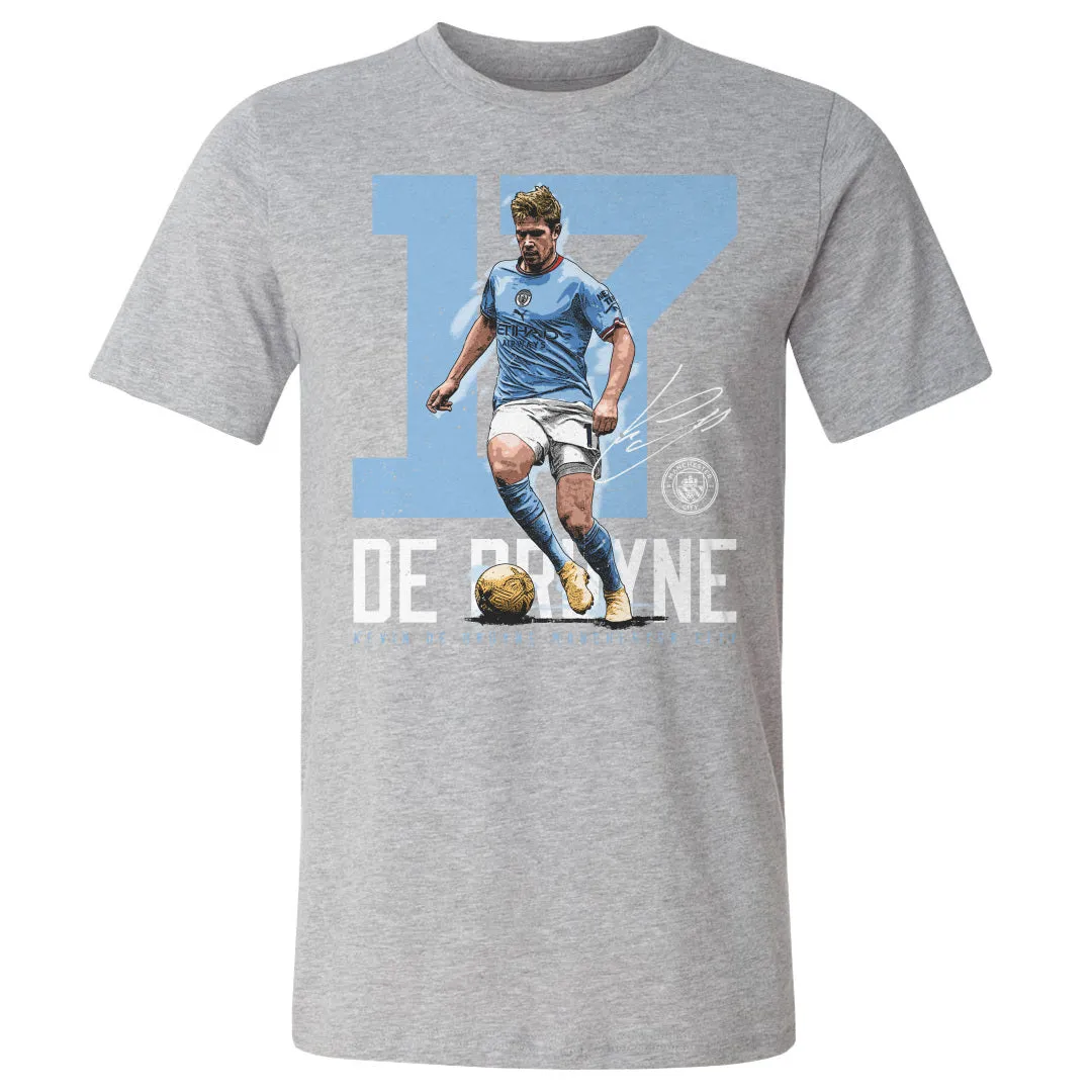Kevin De Bruyne Manchester City Bold Number WHT sold by 500 Level
