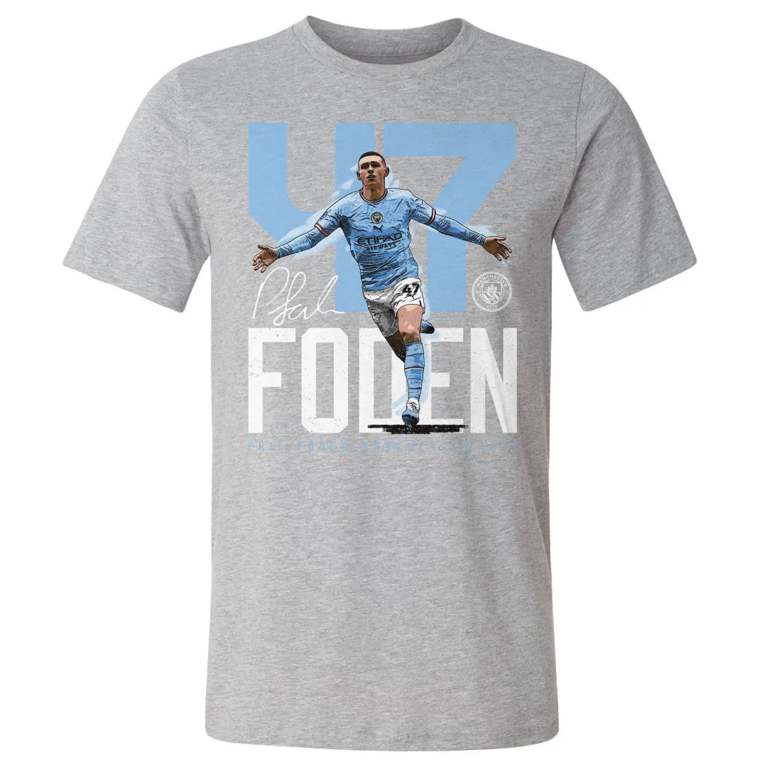 Phil Foden Manchester City Bold Number WHT sold by 500 Level