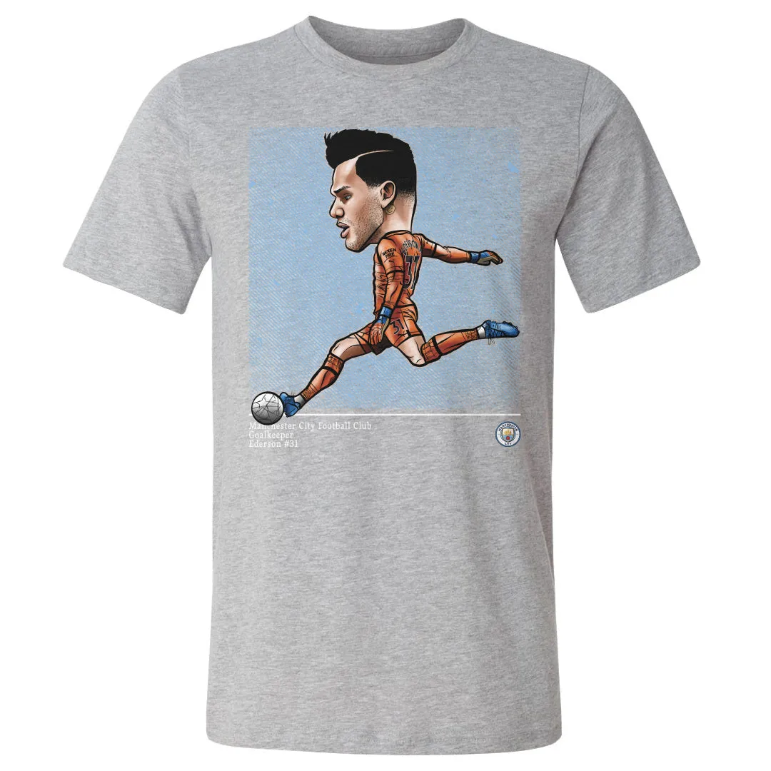 Ederson Manchester City Cartoon WHT sold by 500 Level product image thumbnail 2