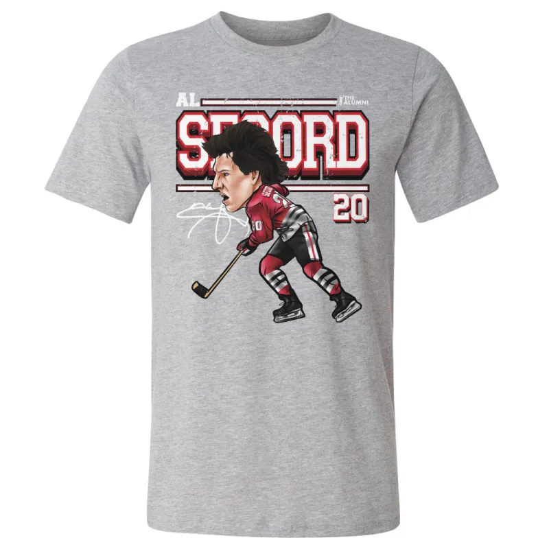 Al Secord Chicago Cartoon WHT sold by 500 Level