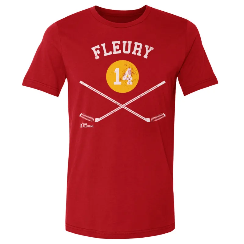 Theo Fleury Calgary 14 Sticks WHT sold by 500 Level
