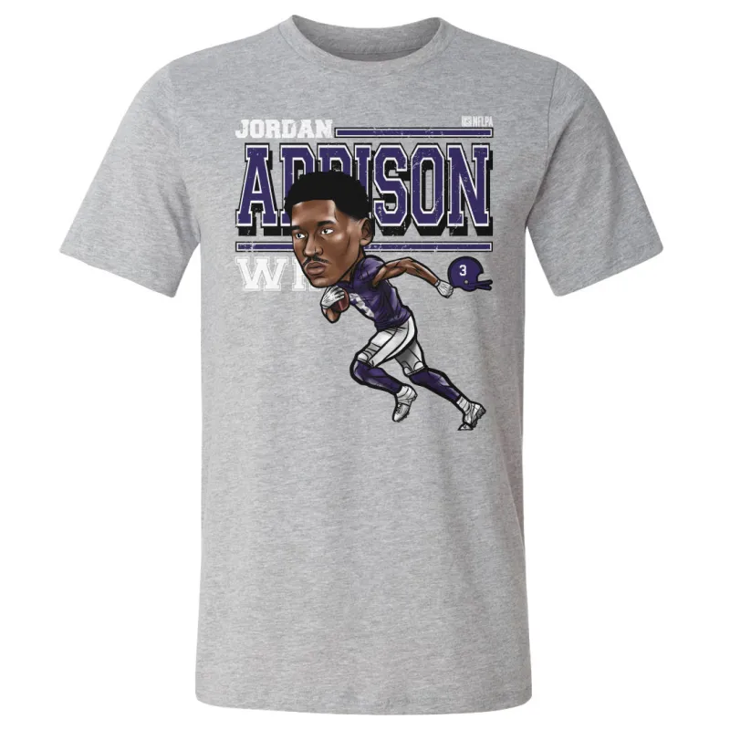 Jordan Addison Minnesota Cartoon WHT sold by 500 Level