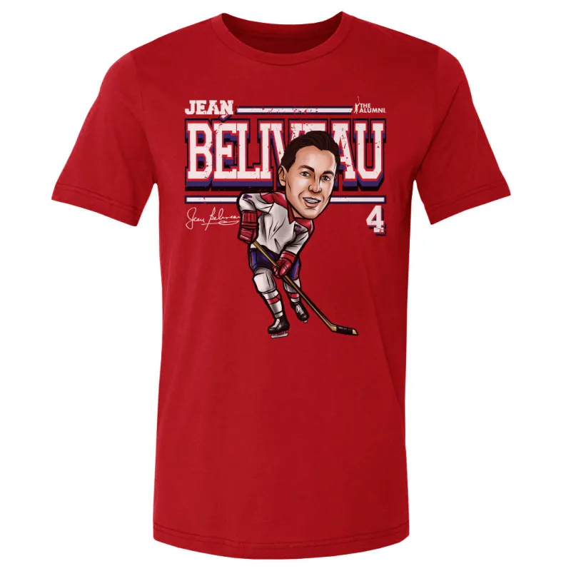 Jean Beliveau Montreal Cartoon WHT sold by 500 Level