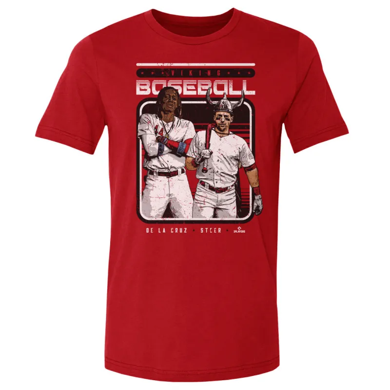 Spencer Steer & Elly De La Cruz Cincinnati Viking WHT sold by 500 Level