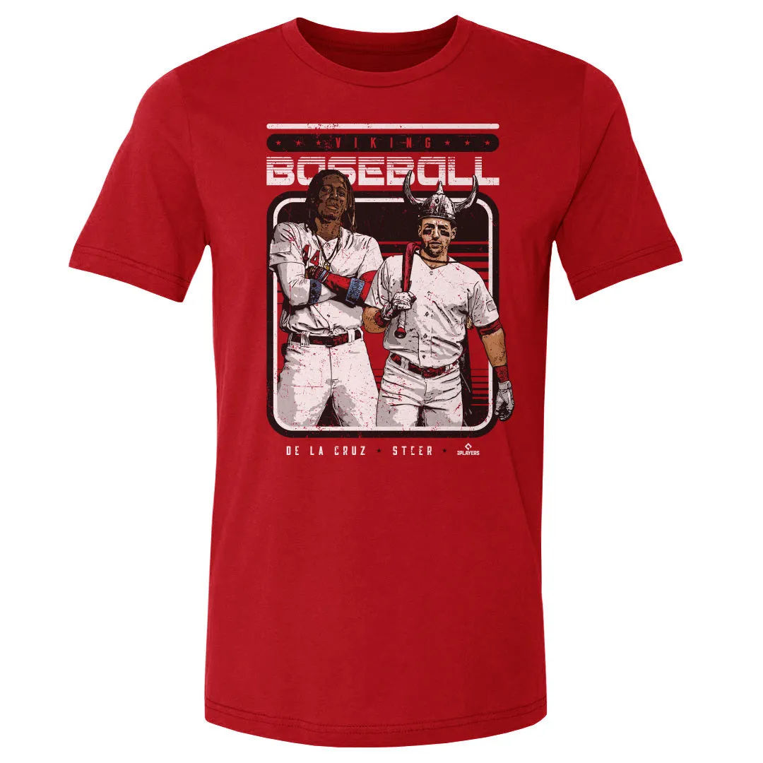 Spencer Steer & Elly De La Cruz Cincinnati Viking WHT sold by 500 Level