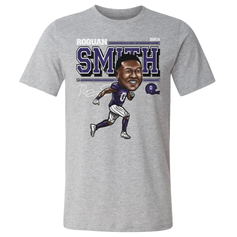 Roquan Smith Baltimore Cartoon WHT sold by 500 Level