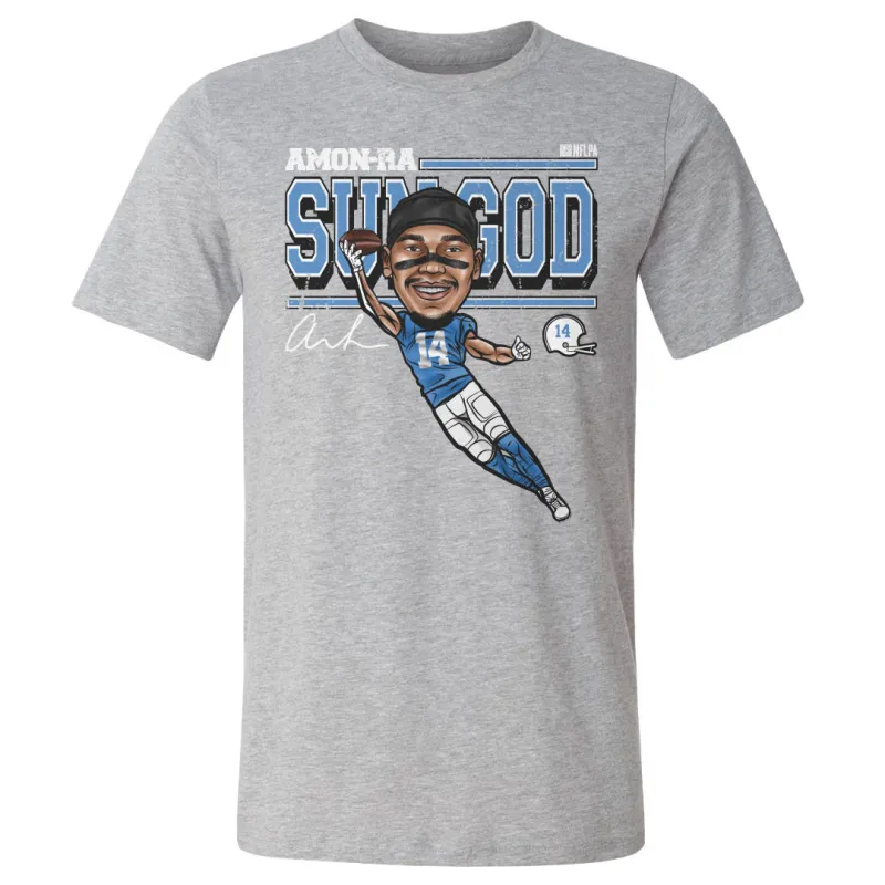 Amon-Ra St. Brown Detroit Cartoon WHT sold by 500 Level