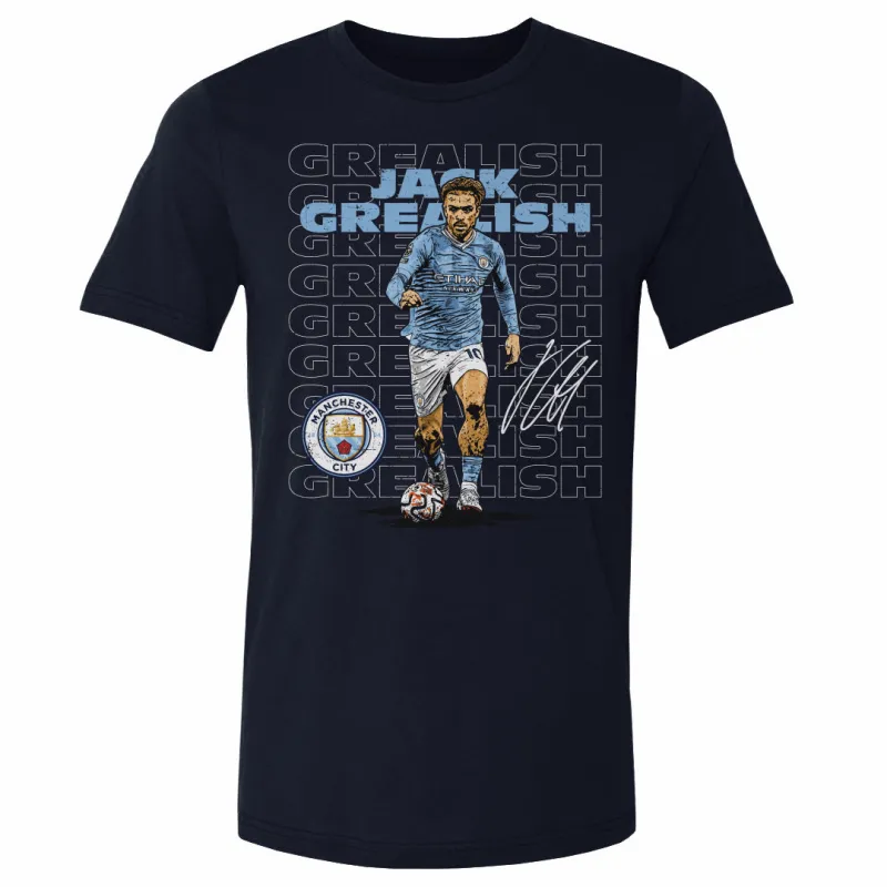 Jack Grealish Manchester City Outline Name WHT sold by 500 Level