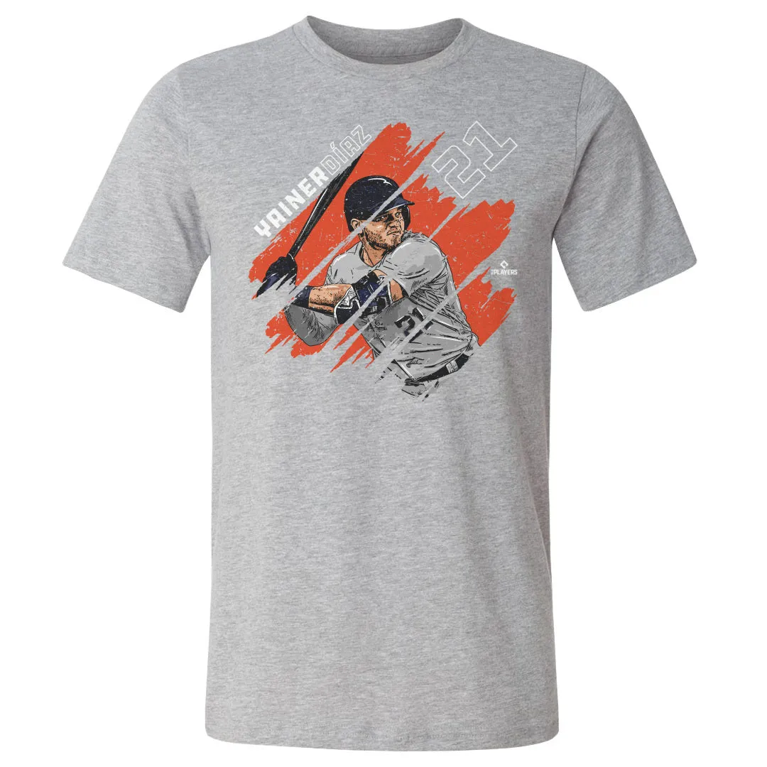 Yainer Diaz Houston Stripes WHT sold by 500 Level