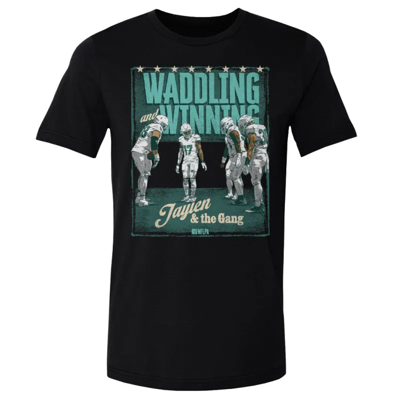 Jaylen Waddle Miami Waddling Winning WHT sold by 500 Level