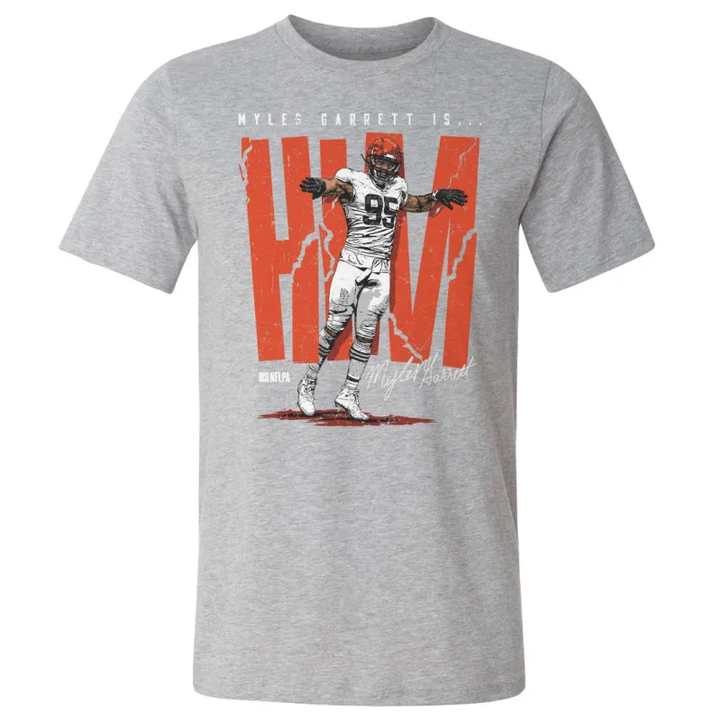 Myles Garrett Cleveland HIM WHT made by 500 Level