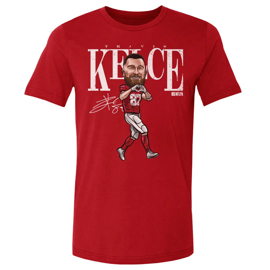 Travis Kelce Kansas City Heart Cartoon WHT sold by 500 Level
