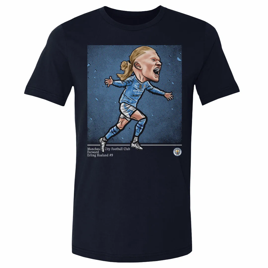 Erling Haaland Manchester City Cartoon WHT sold by 500 Level product image thumbnail 2