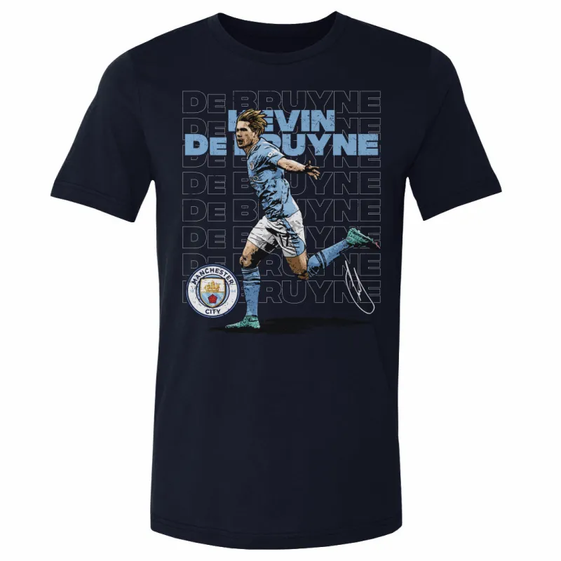 Kevin De Bruyne Manchester City Outline Name WHT sold by 500 Level