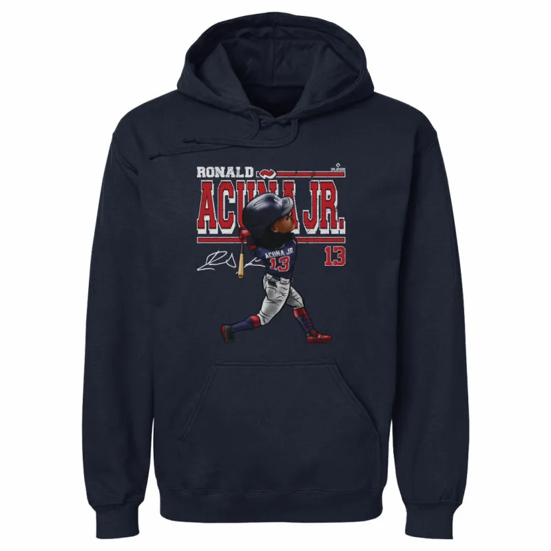 Ronald Acuna Jr. Cartoon WHT made by 500 Level