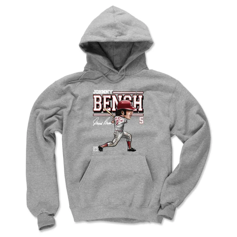 Johnny Bench Cartoon WHT sold by 500 Level