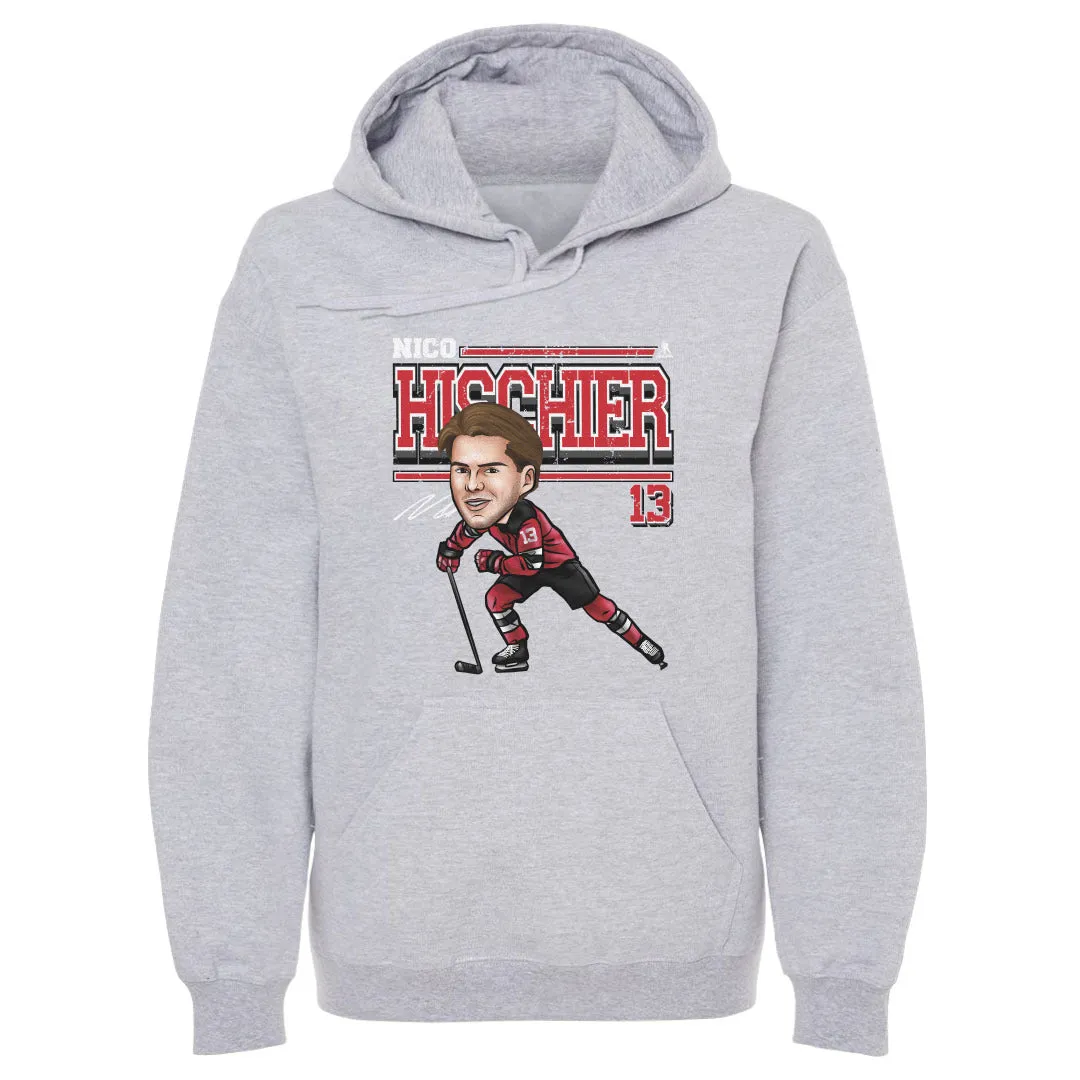 Nico Hischier New Jersey Cartoon WHT sold by 500 Level product image thumbnail 3