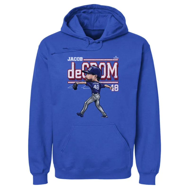 Jacob DeGrom Texas Cartoon WHT sold by 500 Level