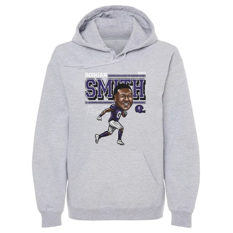 Roquan Smith Baltimore Cartoon WHT sold by 500 Level