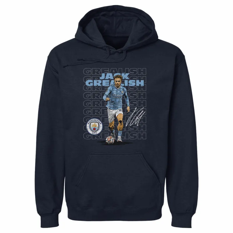 Jack Grealish Manchester City Outline Name WHT sold by 500 Level