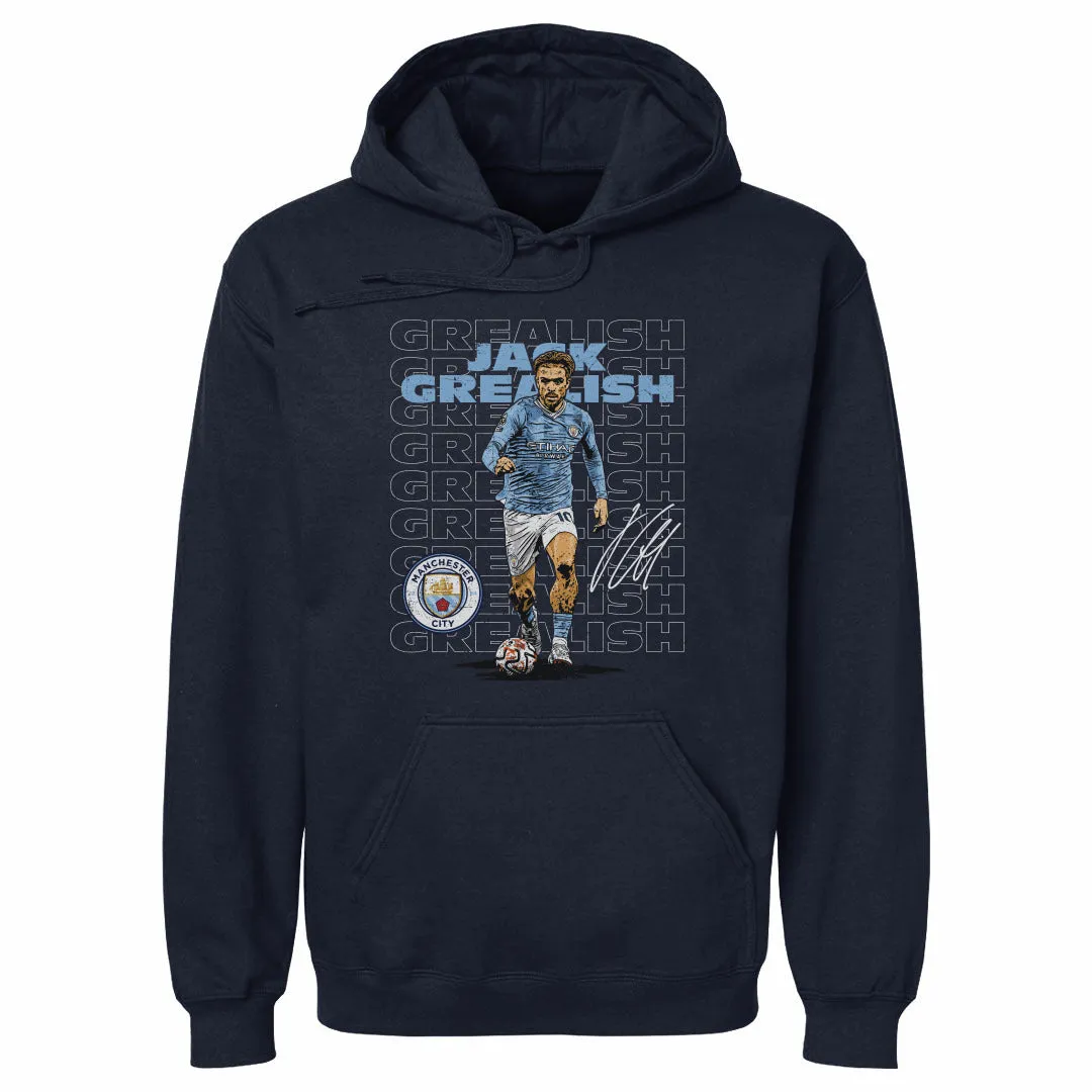 Jack Grealish Manchester City Outline Name WHT sold by 500 Level