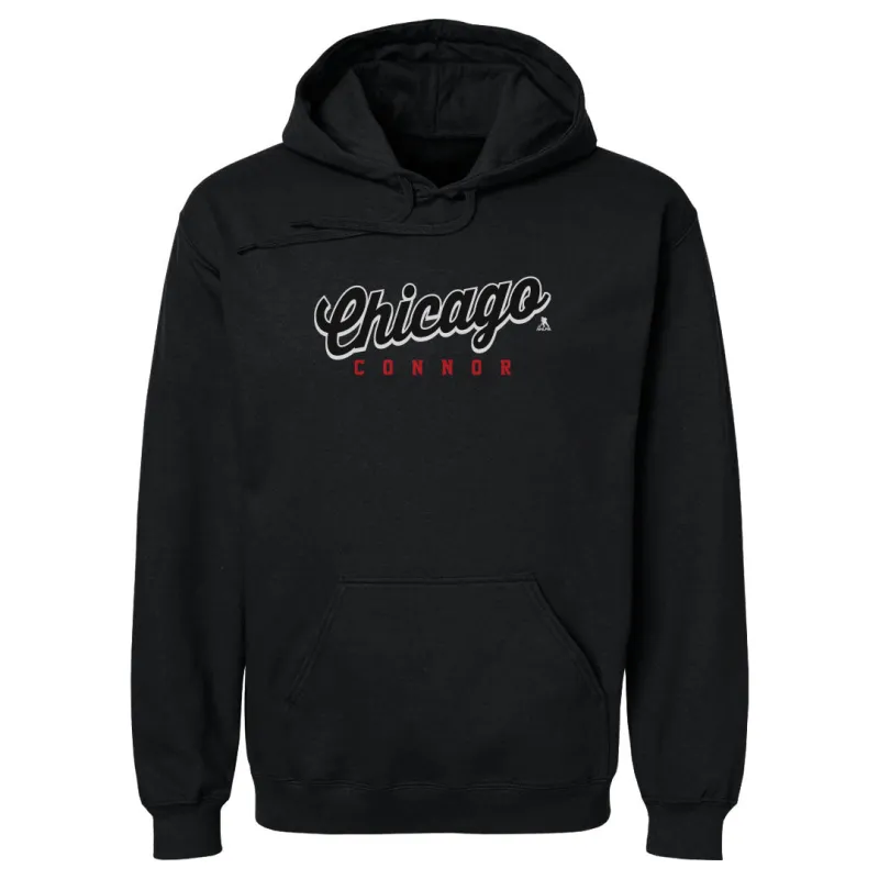 Connor Bedard Chicago Script Connor WHT sold by 500 Level