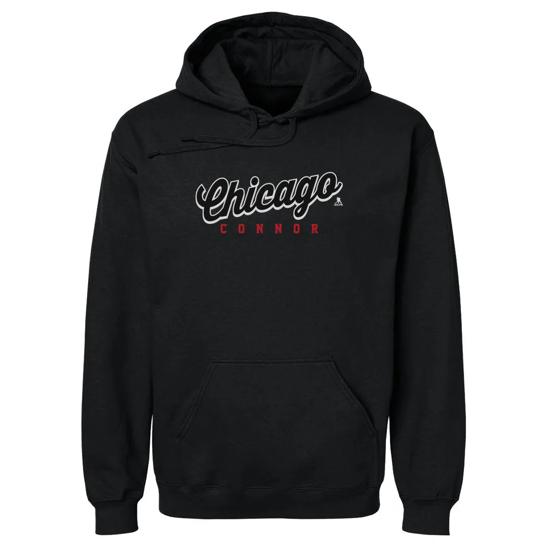 Connor Bedard Chicago Script Connor WHT sold by 500 Level