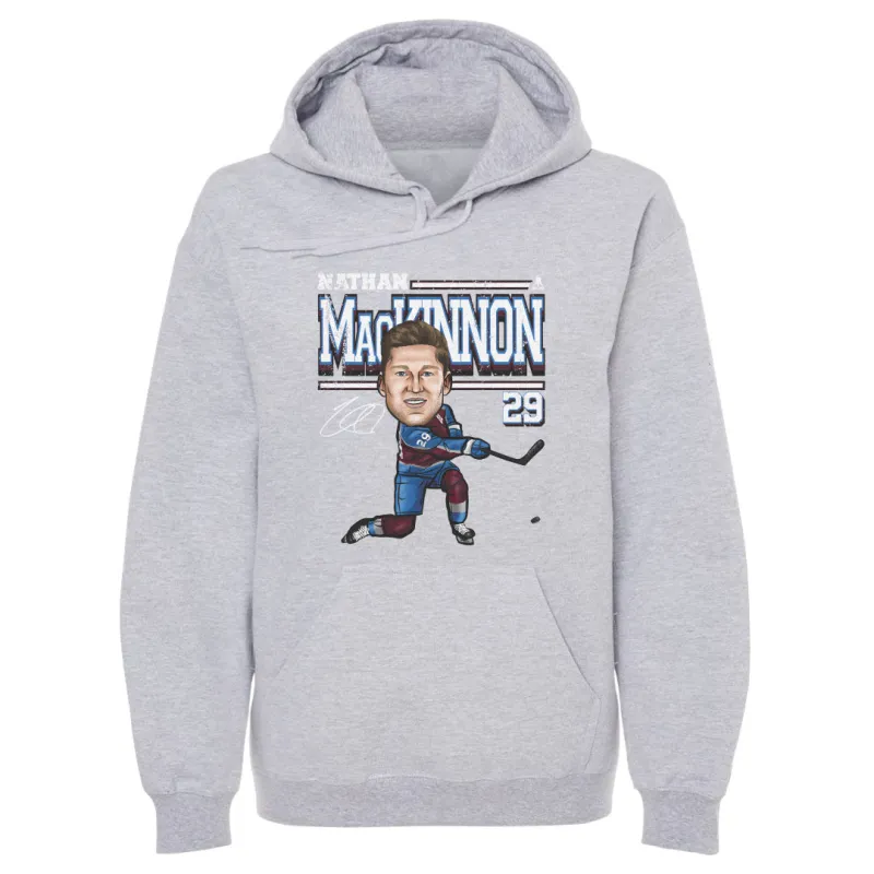 Nathan MacKinnon Colorado Cartoon WHT sold by 500 Level